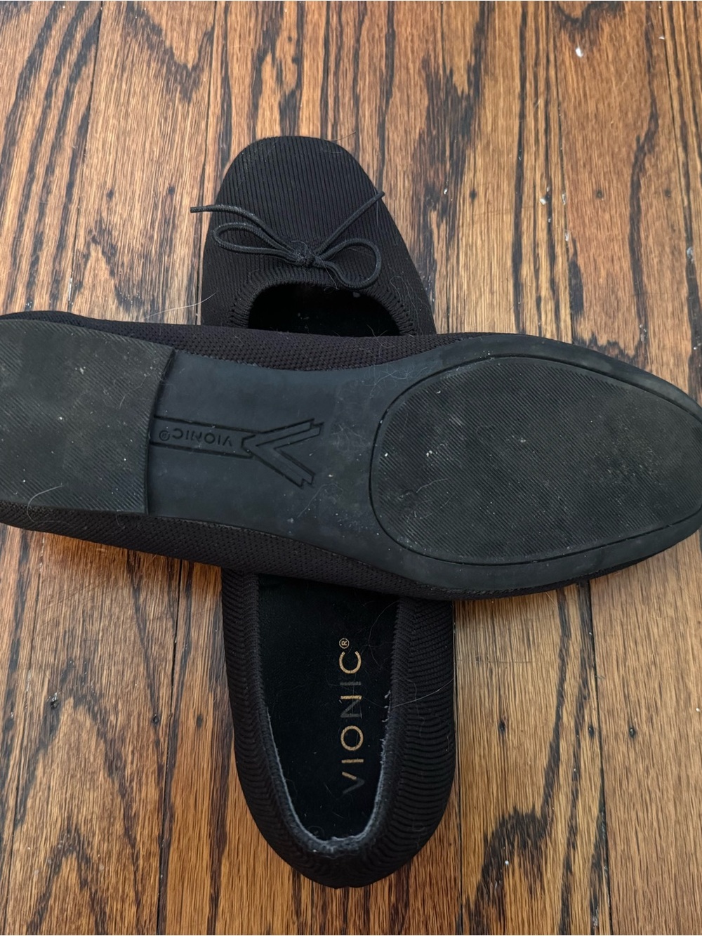Vionic “Klara” Women’s Black Knit Ballet Flats with Bow - Picture 5 of 7